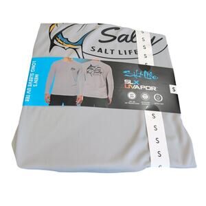 Salt Life Men's Long Sleeve UV Tee Grey Size S